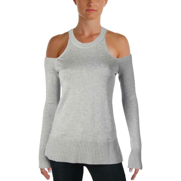 Aqua Sweaters - Aqua Womens  Cold Shoulder Crewneck  $78